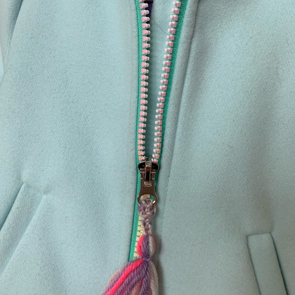 Cat & Jack Brand Baby Girl Unicorn Hooded Peacoat - Picture 4 of 12